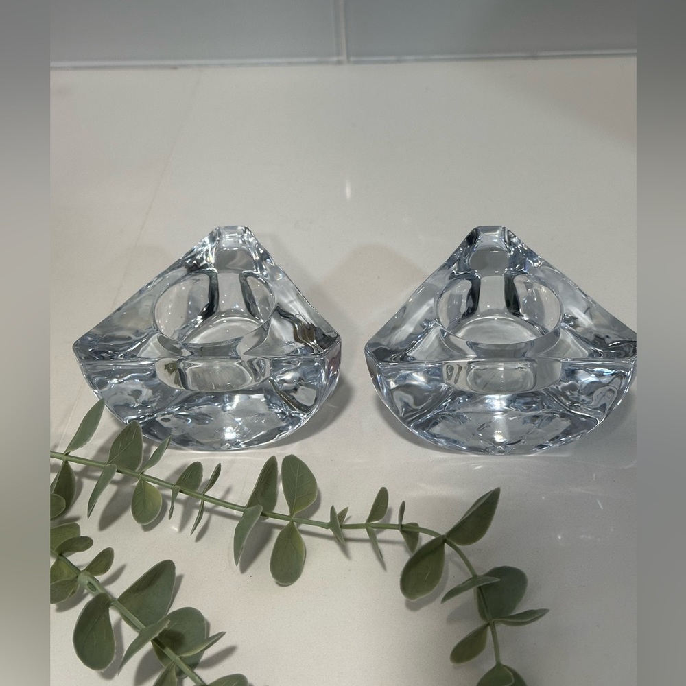 Fashion Fitz & Floyd Bermuda Triangle Two Piece Tea Light Candle Holder Set